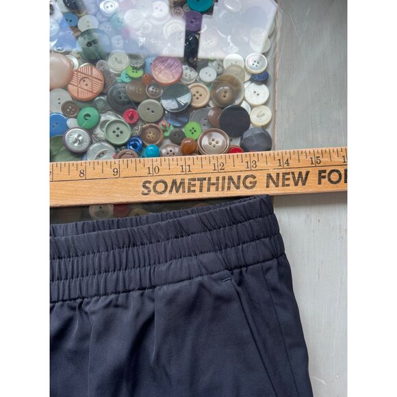 Everlane Pants Size 4 The Italian Go Weave Easy Pant Navy Blue 100% Wool Career - Picture 6 of 6